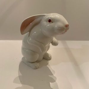 Fitz and Floyd white bunny decor.  Approximately 7.5 inches tall.